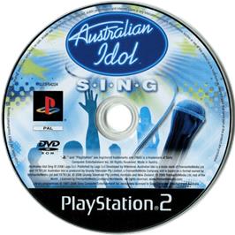 Cartridge artwork for Australian Idol Sing on the Sony Playstation 2.